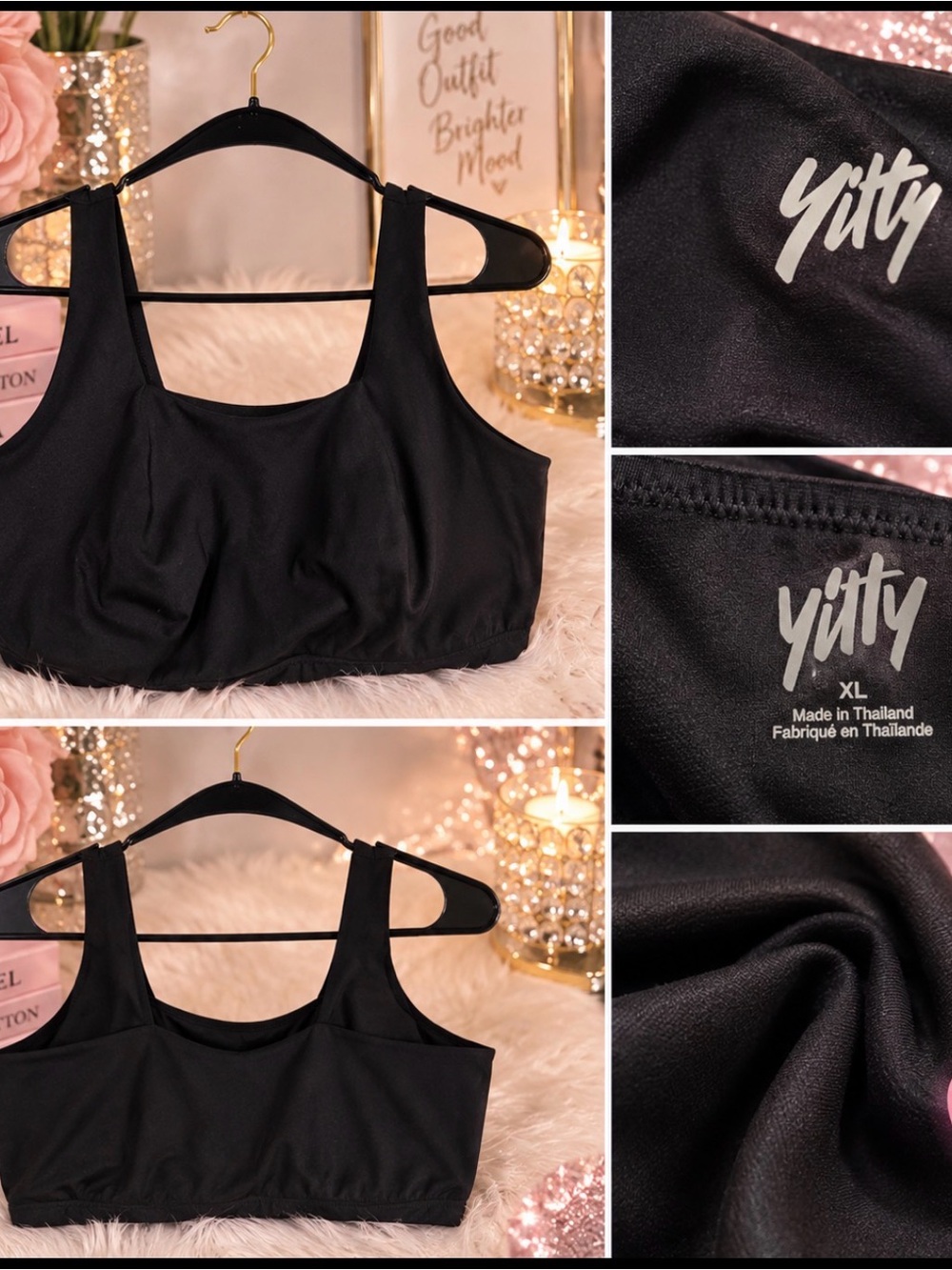 YITTY Black Wireless Soft-Stretch Bralette